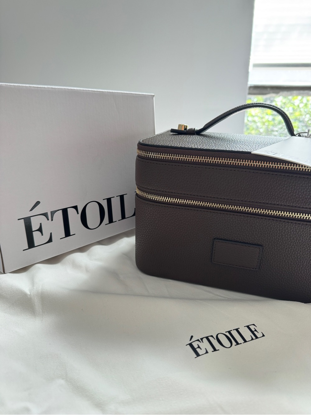 Étoile Duo Leather Vanity Bag Espresso